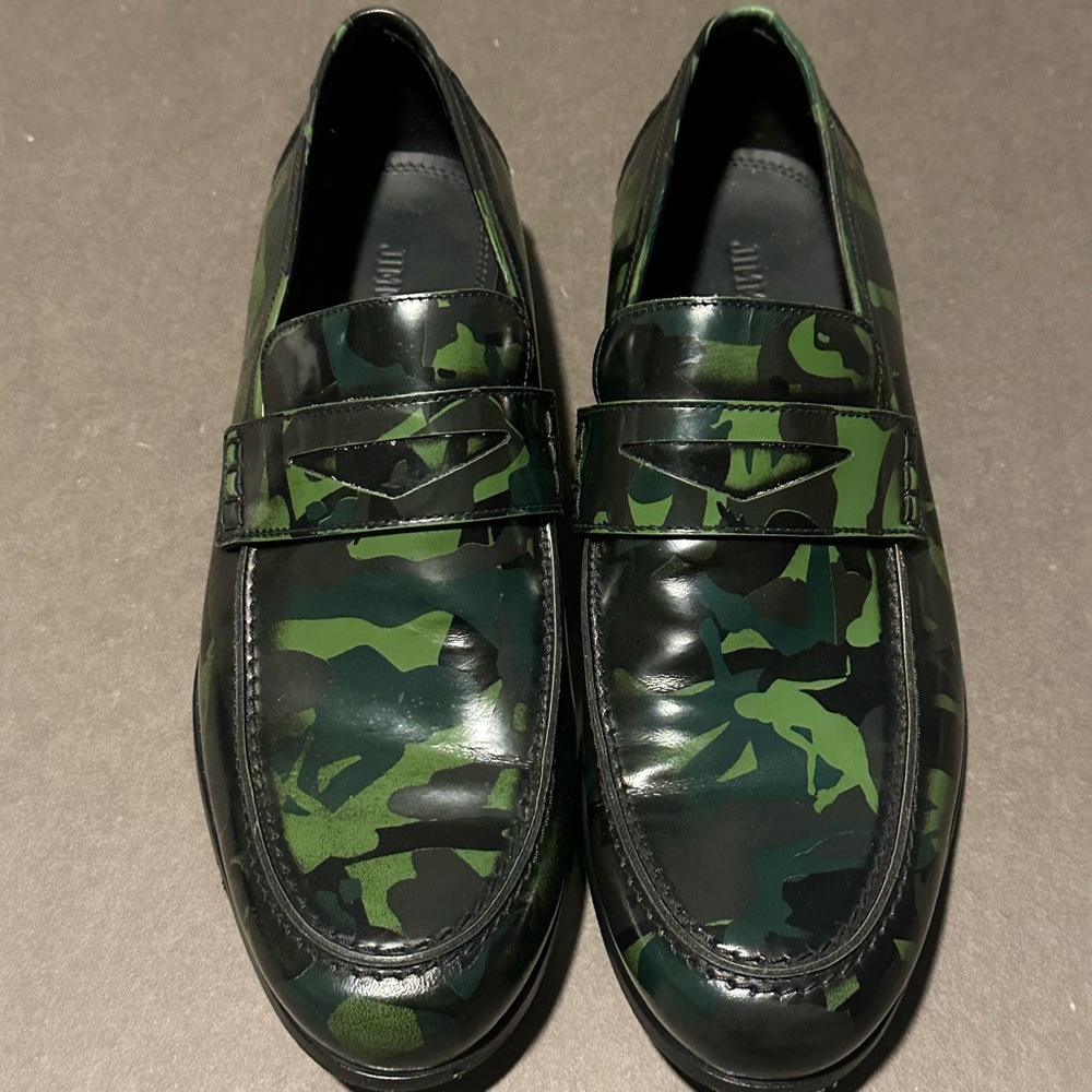 JIMMY CHOO PORNO CAMO LOAFERS